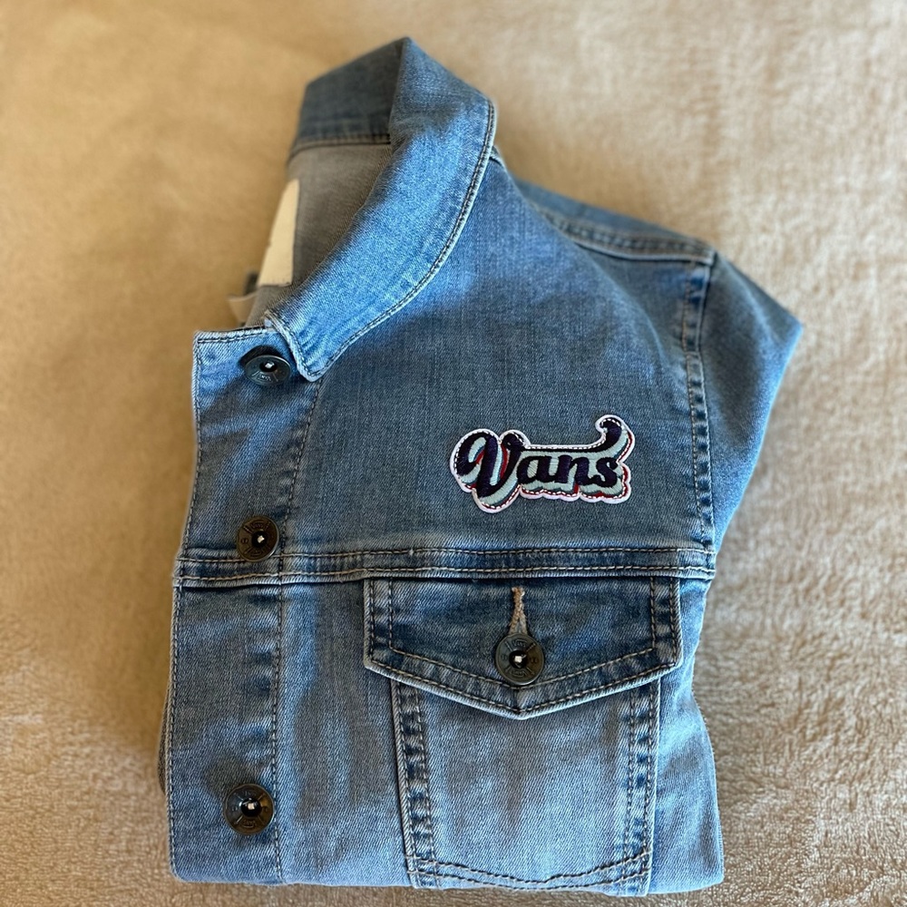 Vans Kids Button Down Jean Jacket - Size M - Picture 12 of 12